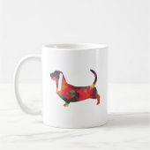 Silhouette des Basset Hound farbenfrohe geometrisc Kaffeetasse (Links)