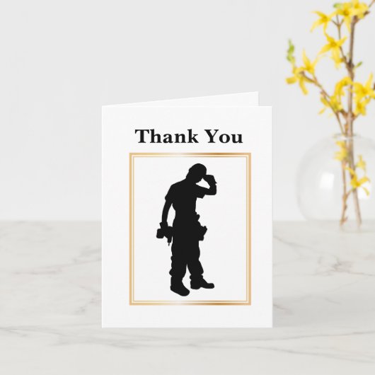 Silhouette des Bauleiters dank Karte (Gelbe Blume)