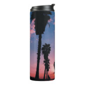 Silhouette des Baumes unter bewölktem Himmel Thermosbecher (Nach links gedreht)