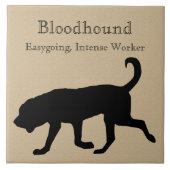Silhouette des Bluthundes Fliese (Vorderseite)