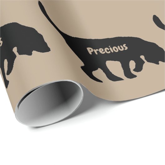 Silhouette des Bluthundes Geschenkpapier (Rolleneckpunkt)