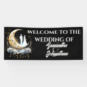 Silhouette des Bräutigams der Himmelsmonde Banner (Horizontal)