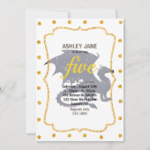 Silhouette des Drachen - Hintergrundfarbe auswähle Einladung (Vorderseite)