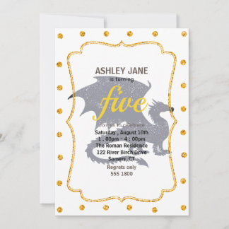 Silhouette des Drachen - Hintergrundfarbe auswähle Einladung