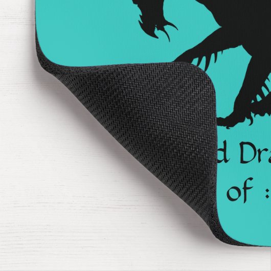 Silhouette des Drachen Mousepad (Ecke)
