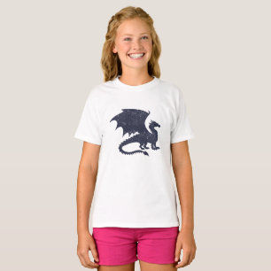 Silhouette des Drachens - Hintergrundfarbe auswäh T-Shirt