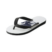 Silhouette des Drachens - Hintergrundfarbe auswähl Kinderbadesandalen (Schrägansicht)