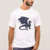 Silhouette des Drachens - Hintergrundfarbe auswähl T-Shirt (Vorderseite)