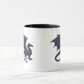 Silhouette des Drachens - Hintergrundfarbe auswähl Tasse (Zentrum)