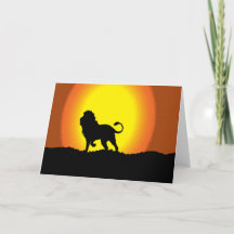 Silhouette des Dusk Löwe