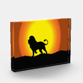 Silhouette des Dusk Löwe Fotoblock (Links)