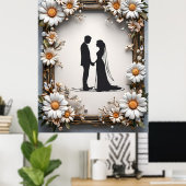 Silhouette des Ehepaares Poster (Heimbüro)