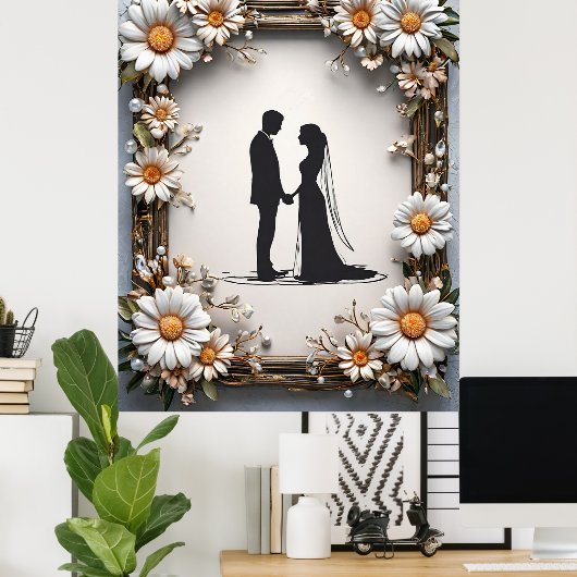 Silhouette des Ehepaares Poster (Heimbüro)