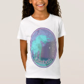 Silhouette des Einhorns (Regenbogenblasen) T-Shirt (Vorderseite)