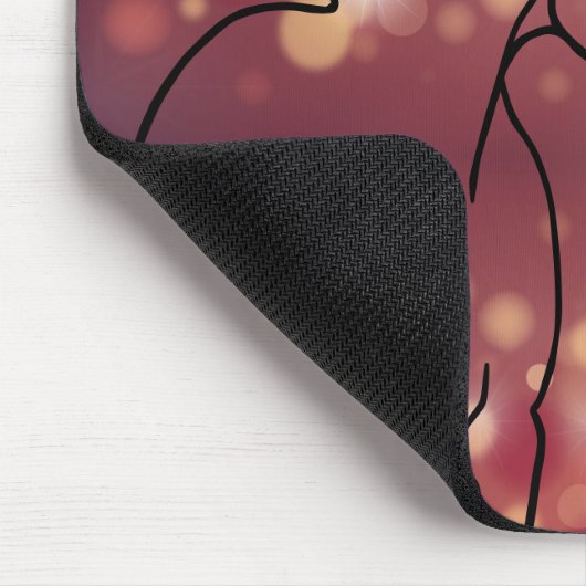 Silhouette des Einhorns (Sterne des Maroons) Mousepad (Ecke)
