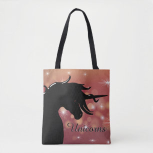 Silhouette des Einhorns (Sterne des Maroons) Tasche