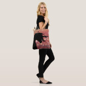 Silhouette des Einhorns (Sterne des Maroons) Tasche (Am Model)