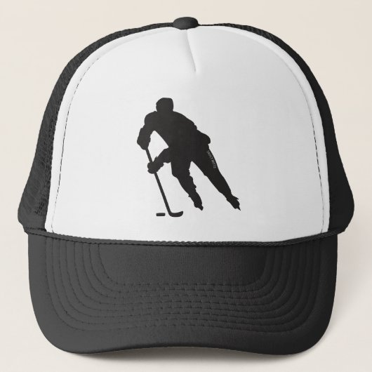 Silhouette des Eishockeyspielers Truckerkappe (Vorderseite)