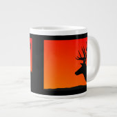 Silhouette des Elchkopfes Jumbo-Tasse (Vorderseite Rechts)