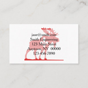 Silhouette des Elchs - Hintergrundfarbe auswählen Visitenkarte