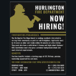 Silhouette des Feuerwehrmanns, Einstellung des Feu Flyer<br><div class="desc">Firefighter-Silhouette,  Firefighter Rekrutierung Flyer durch den Business Card Store.</div>