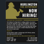 Silhouette des Feuerwehrmanns, Einstellung des Feu Flyer<br><div class="desc">Firefighter-Silhouette,  Firefighter Rekrutierung Flyer durch den Business Card Store.</div>