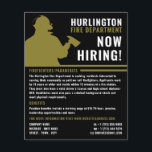 Silhouette des Feuerwehrmanns, Einstellung des Feu Flyer<br><div class="desc">Firefighter-Silhouette,  Firefighter Rekrutierung Flyer durch den Business Card Store.</div>