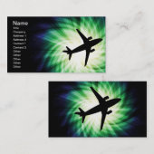 Silhouette des Flugzeugs; Cool Visitenkarte (Vorne/Hinten)