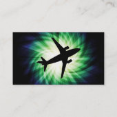 Silhouette des Flugzeugs; Cool Visitenkarte (Rückseite)