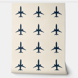 Silhouette des Flugzeugs in weißem RAL 900 Tapete