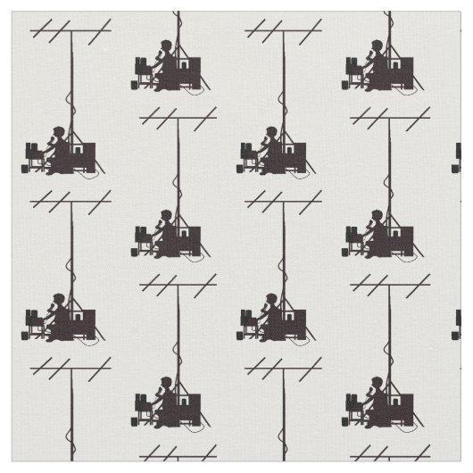 Silhouette des Funkbetreibers Stoff (Nahaufnahme)