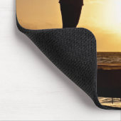 Silhouette des Gefühls der Girl Mousepad (Ecke)