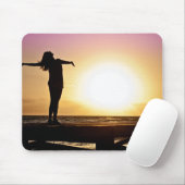 Silhouette des Gefühls der Girl Mousepad (Mit Mouse)