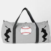 Silhouette des grauen Baseball-Balls Duffle Bag (Vorderseite)