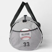 Silhouette des grauen Baseball-Balls Duffle Bag (Rechts)