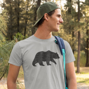 Silhouette des Grizzles  Wildtier  Wildtiere T-Shirt