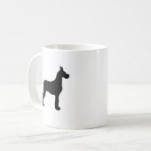 Silhouette des großen Dänen Kaffeetasse (Vorderseite Links)
