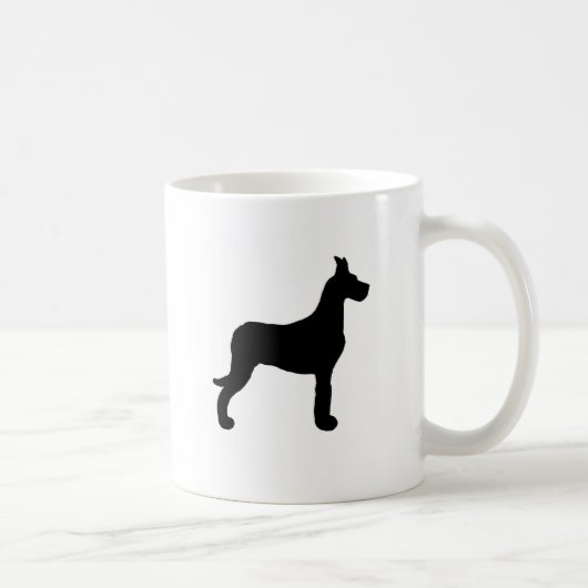Silhouette des großen Dänen Kaffeetasse (Rechts)