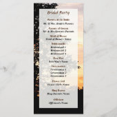 Silhouette des Hochzeitsprogramms für Bäume Programm (Rückseite)