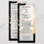 Silhouette des Hochzeitsprogramms für Bäume Programm (Vorne/Hinten)