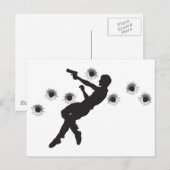 Silhouette des Kampfhelden Postkarte (Vorne/Hinten)