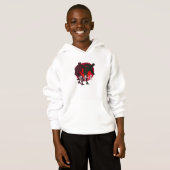 Silhouette des Karatekampfes, roter Hoodie (Vorne ganz)