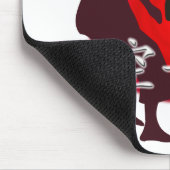 Silhouette des Karatekampfes, roter Mousepad (Ecke)