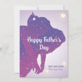 Silhouette des kosmischen Vaters Karte (Vorderseite)