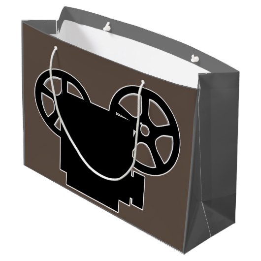  SILHOUETTE DES KREATIVEN FILMS GROßE GESCHENKTÜTE (Rückseite Schrägansicht)