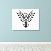 Silhouette des künstlerischen Adlers Leinwanddruck (Insitu (Holzboden))