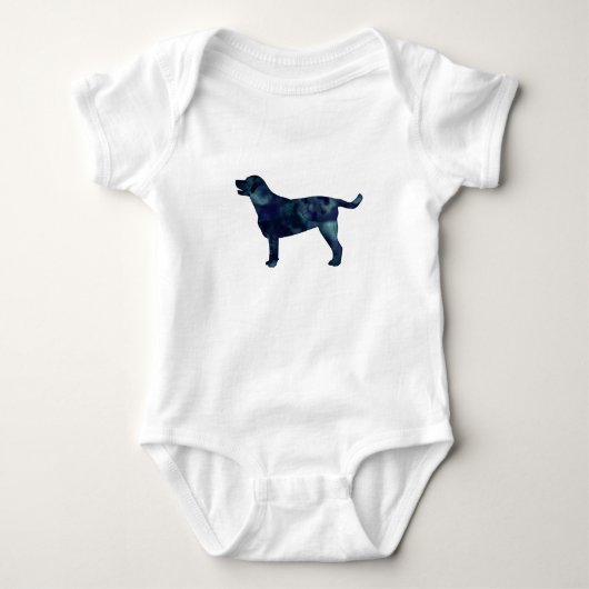 Silhouette des Labradors Retriever Geometric Muste Baby Strampler (Vorderseite)
