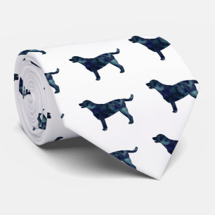 Silhouette des Labradors Retriever Geometric Muste Krawatte