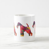 Silhouette des Leiterfox Terrier Geometric Muster Kaffeetasse (Mittel)