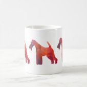 Silhouette des Leiterfox Terrier Geometric Muster Kaffeetasse (Mittel)